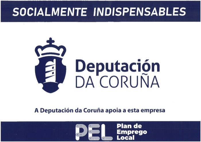 A Deputación da Coruña apoia a esta empresa · Plan de Emprego Local